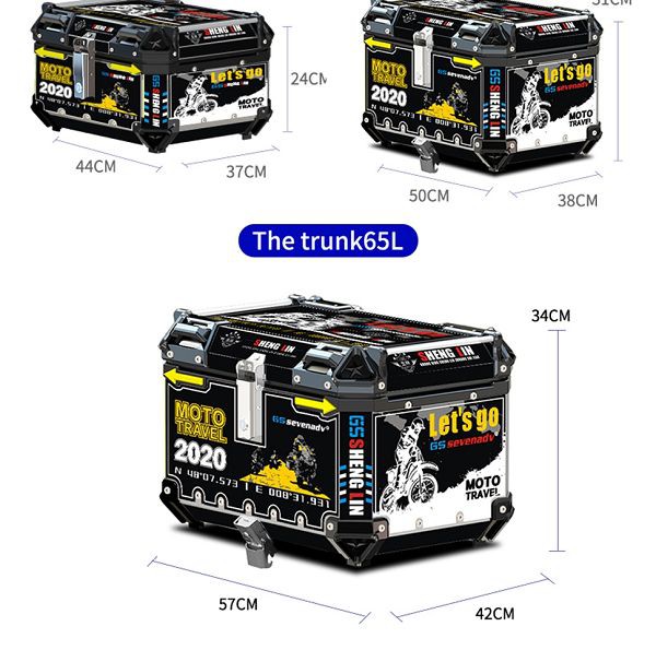 suzuki motorcycle trunk Shenglin three boxes size details001