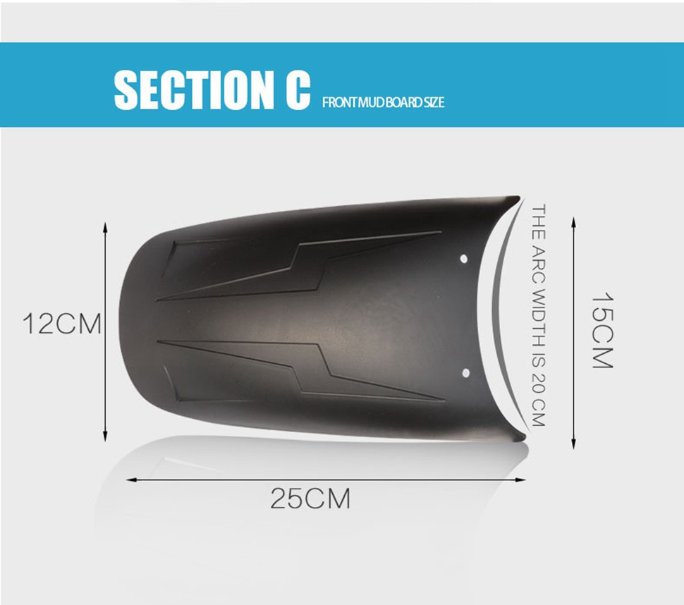 universal front fender motorcycle dimensions