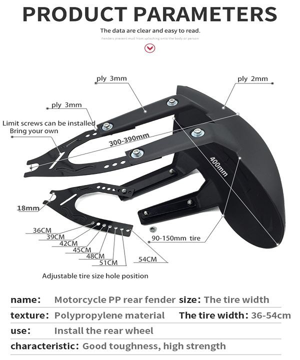 Gangster motorcycle fenders parts detailed explanation001