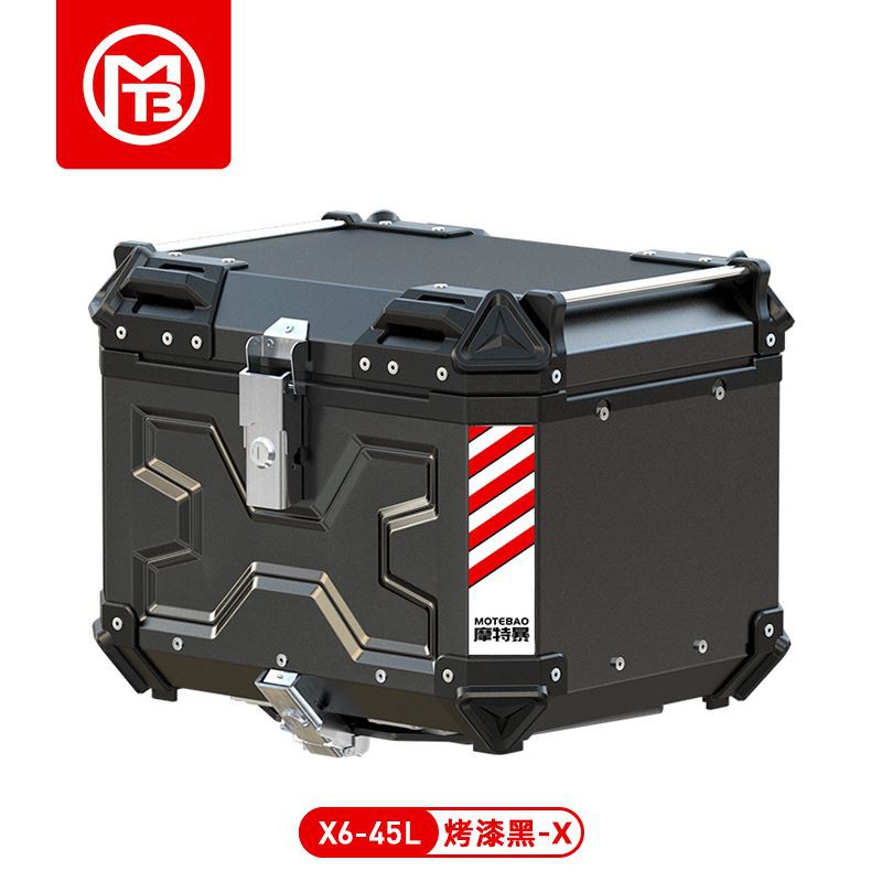 45L กล่องท้ายรถมอเตอร์ไซด์ Trunk Tour Storage Carrier เคส พร้อมพนักพิง