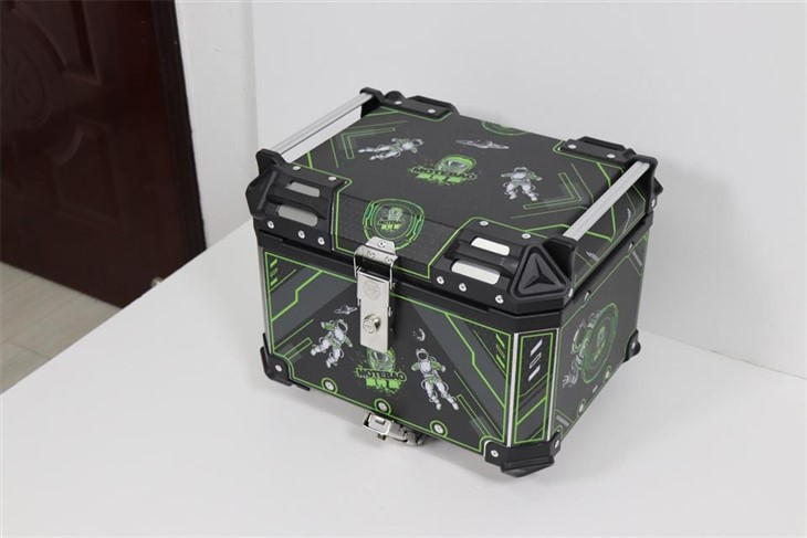 45L Thick Aluminum Hard Motorcycle Trunk With Backrest