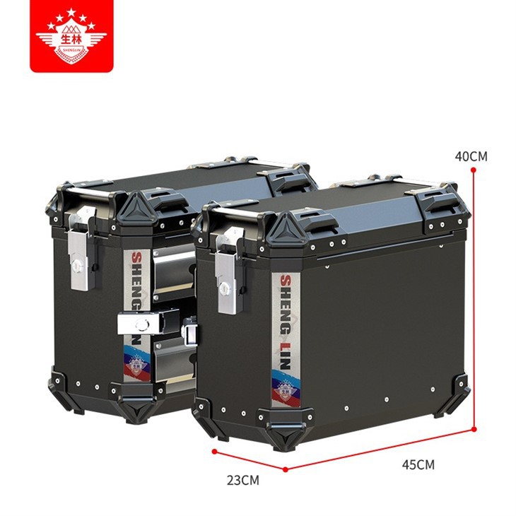 honda trunk motorcycle Shenglin motorcycle side boxes with three size information.