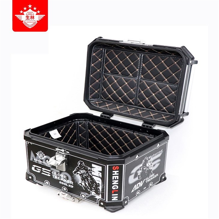 motorcycle side case open box