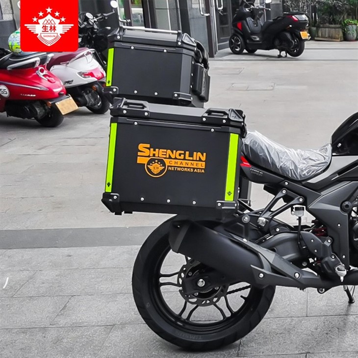 motorcycle storage trunk display