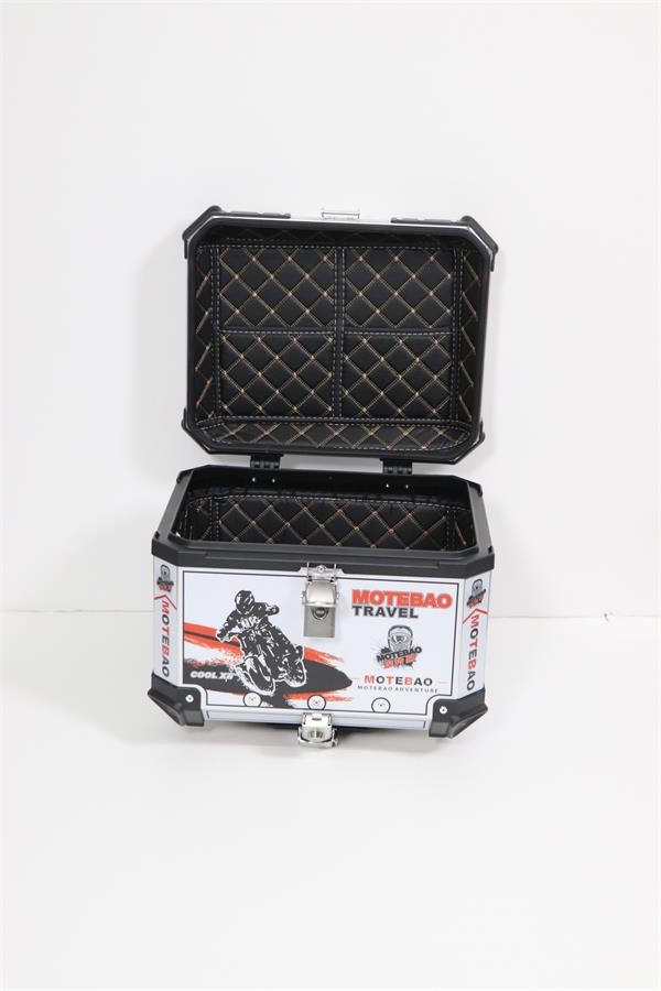 45L- Silver Motorcycle Tail Box Top Case