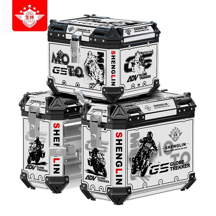 3 cases touring trunks for motorcycles